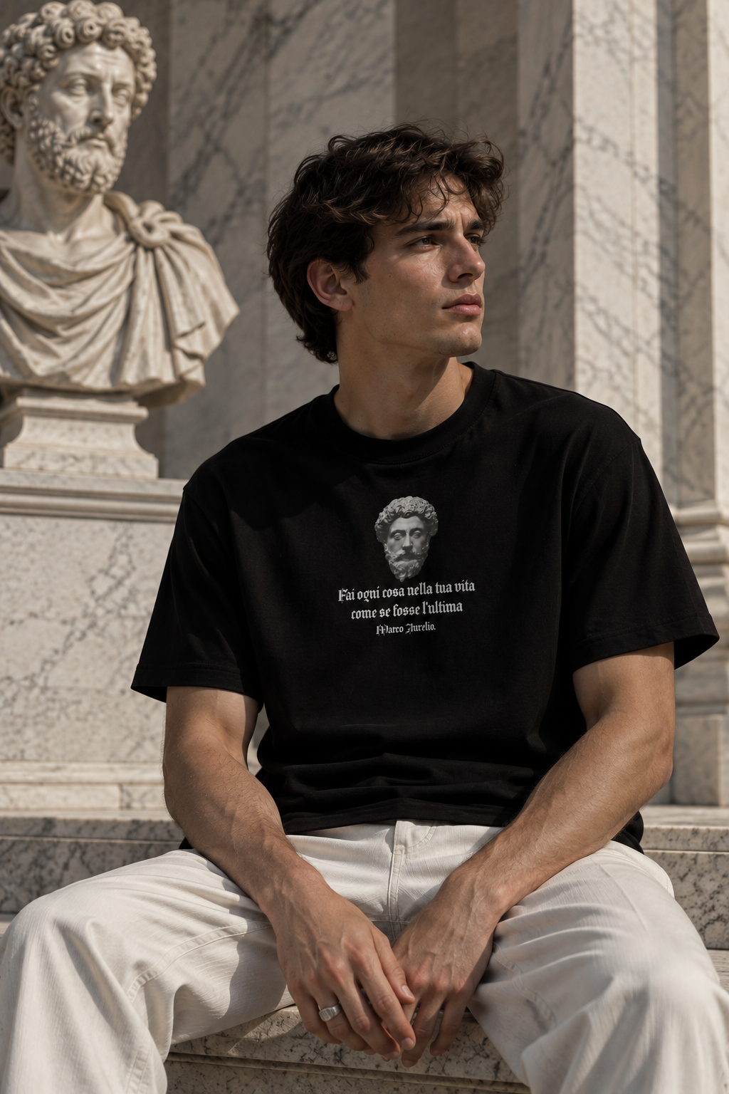 AVRELIVS — Maglietta boxy (Nera)